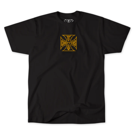 WEST COAST CHOPPERS PARTS TEE - BLACK/ YELLOW