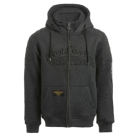CHOPPERS POR VIDA ZIP HOODY-GREY MELANGE