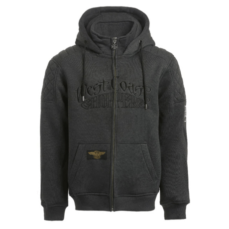 CHOPPERS POR VIDA ZIP HOODY-GREY MELANGE