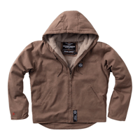 WCC SHERPA LINED CANVAS WORK JACKET - FRONTIER BROWN