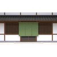 暖簾と和風の店 白壁鶯色