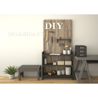 DIYインテリア 木工工具棚 ダークハード