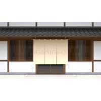 暖簾と和風の店 白壁アイボリー