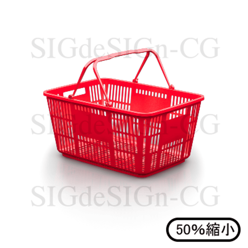 買い物かご 赤 | SIGdeSIGn-CG [シグデザインCG素材画像制作販売]