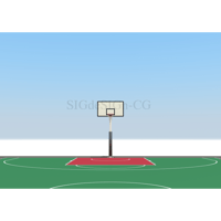バスケットボールのコート正面
