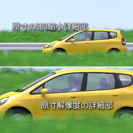 草原ドライブ コンパクトファミリーカー黄