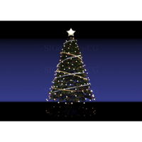 クリスマスツリー 星型金銀モール