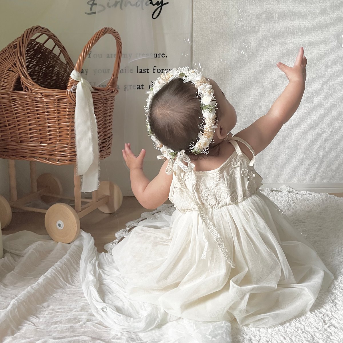 ワンピース mmeeme Flower tulle mini onepiece M me eme／Flower tulle mini onepiece(eme10700) | All Item