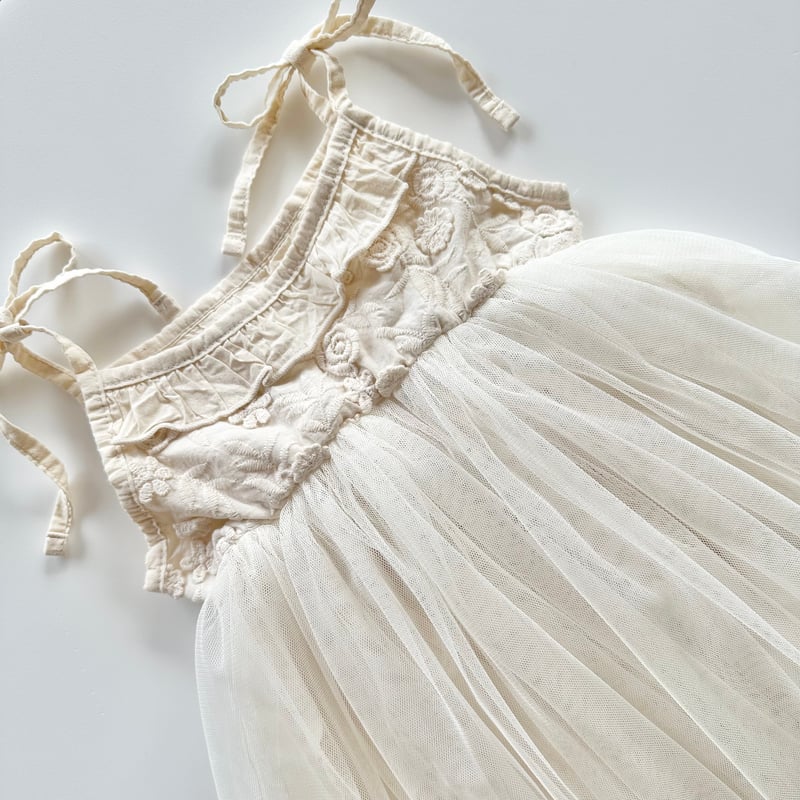ワンピース mmeeme Flower tulle mini onepiece M me eme／Flower tulle mini onepiece(eme10700) | All Item