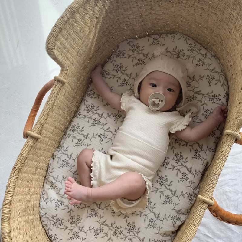 ガーゼケットオーダー⭐︎フラワー 即納》 original flower gauze blanket / 2重ガーゼ | N