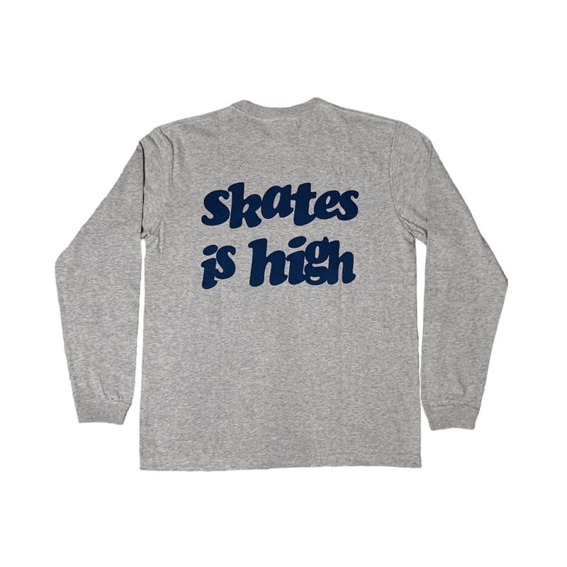 Skates is high Back Print Long T-sh グレー | IWAWA