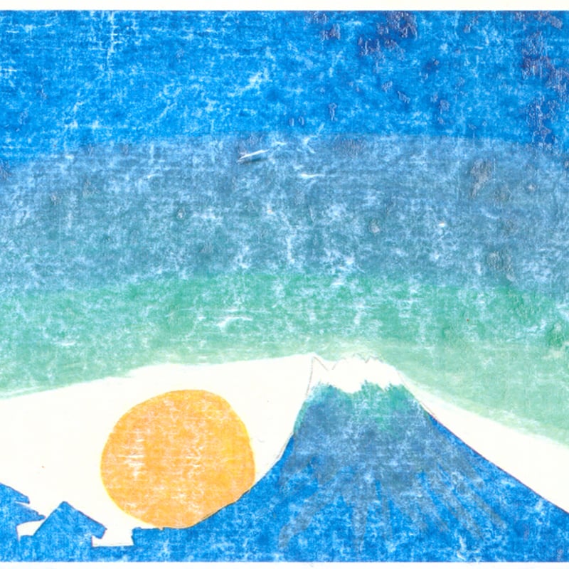 手すき紙の絵葉書（手描き絵画・イラストをプリント）No60100