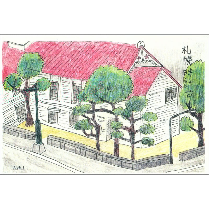 手すき紙の絵葉書（手描き絵画・イラストをプリント）No60154