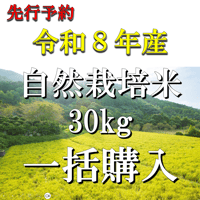 【先行販売】令和８年産　自然栽培米　一括ご購入プラン