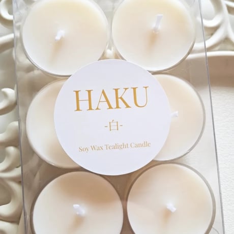 白 ーHAKUー　ソイワックス ティーライトキャンドル