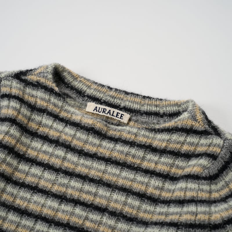 u*0様 AURALEE 15AW WOOL CASHMERE RIB CARD AURALEE women's / SHETLAND WOOL CASHMERE RIB KNIT BOAT-NECK
