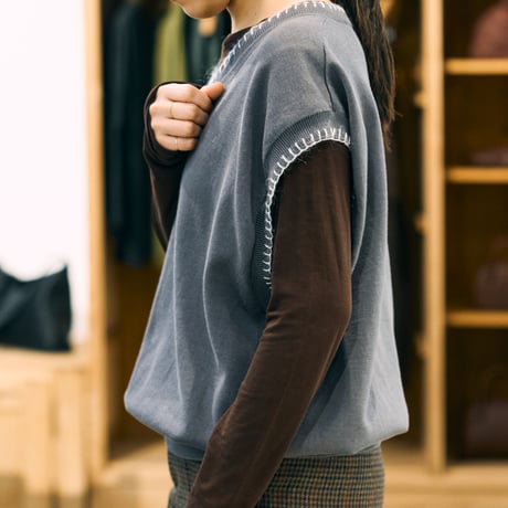 BATONER  (バトナー）/ Seaisland Cotton Blanketstitch Vest for COC