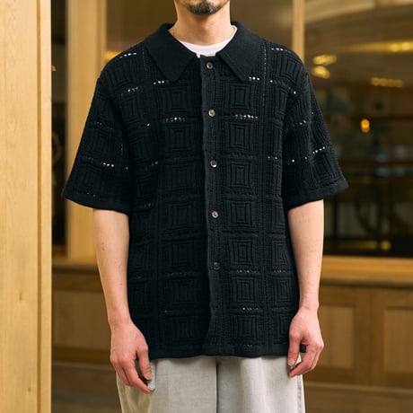 BATONER (バトナー) / Graccy Lace Half Sleeve Knit Shirt for COC