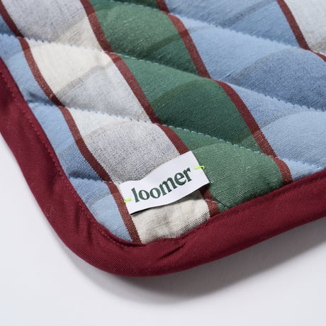 loomer (ルーマー) / Cotton-Linen Checked Fabric Pot Mat