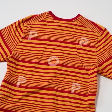 POP TRADING COMPANY (ポップトレーディングカンパニー) / Striped Logo T-shirt
