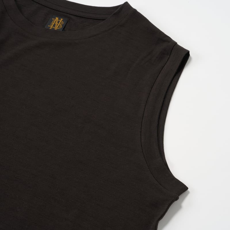 BATONER summer wool T brown 26ssモデル バトナー BATONER summer wool T brown 26ssモデル バトナー Men Summer Wool T