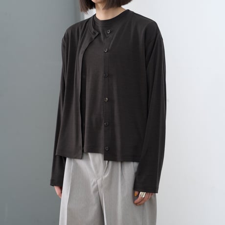 BATONER (バトナー) / Summer Wool Crew Cardigan for COC