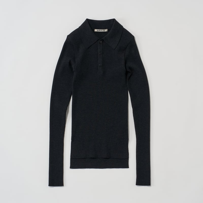 AURALEE オーラリー ニットポロ ◇AURALEE（オーラリー）KID MOHAIR SHEER ポロニット（ニット