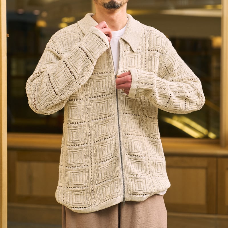 BATONER (バトナー) / Grassy Lace Zip Blouson for CO