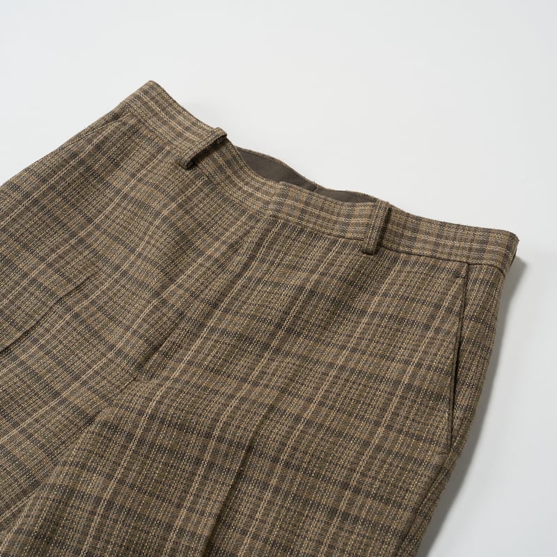 AURALEE (オーラリー) / Silk Linen Nep Check Slacks |
