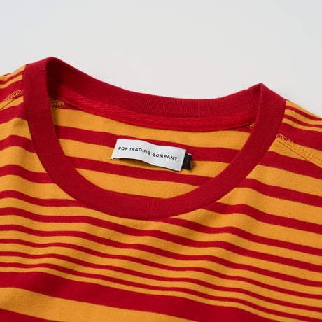 POP TRADING COMPANY (ポップトレーディングカンパニー) / Striped Logo T-shirt
