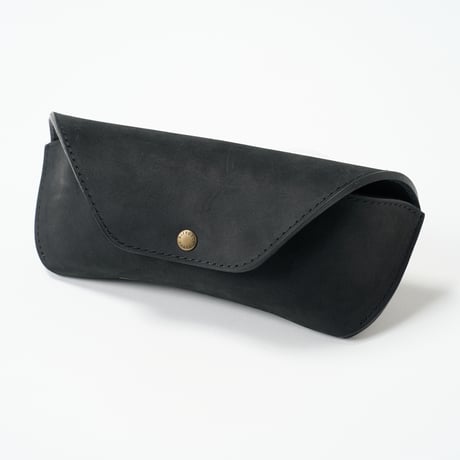 DIFFUSER（ディフューザー）/ HORWEEN LEATHER EYEWEAR CASE 2 / Black Suede & Black