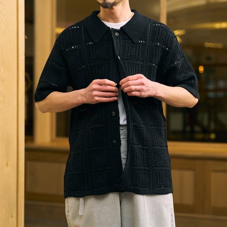 BATONER (バトナー) / Graccy Lace Half Sleeve Knit Shirt for COC