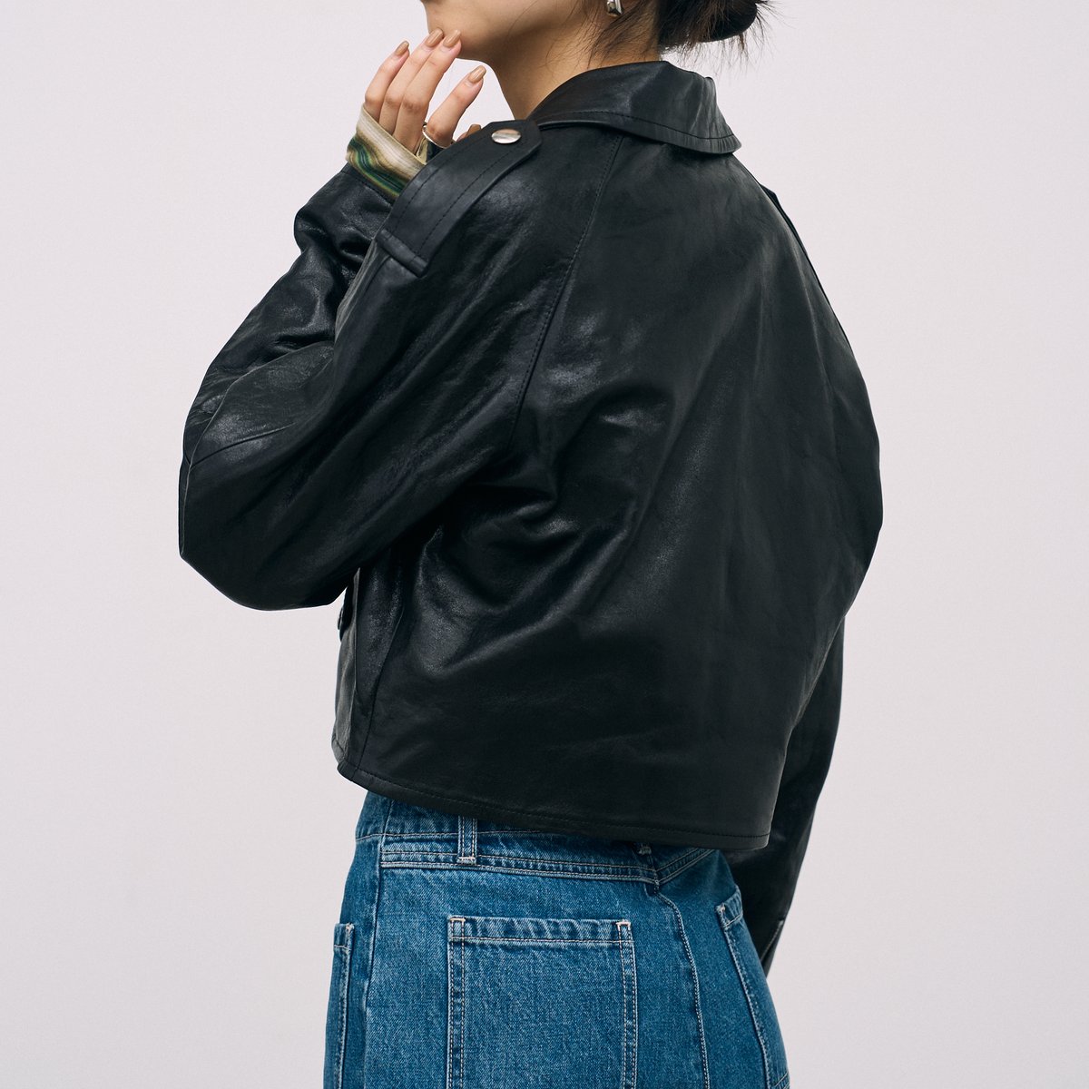 AURALEE (オーラリー) / Lamb Leather Cropped Riders