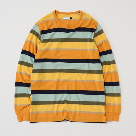 POP TRADING COMPANY (ポップトレーディングカンパニー) / Striped Logo Ls T-shirt