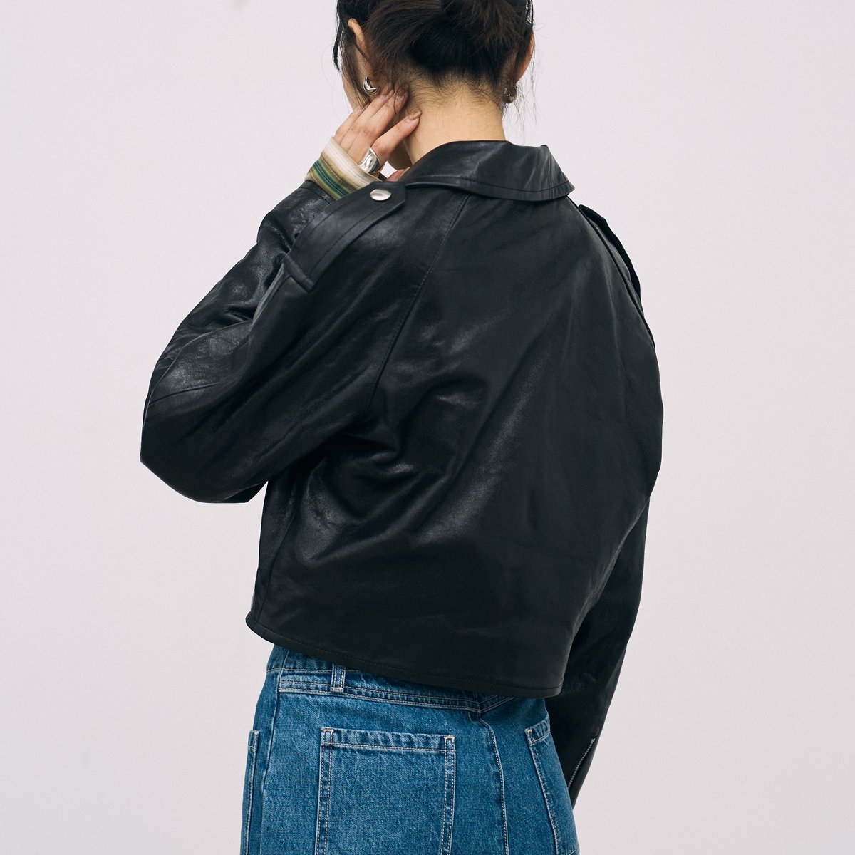 AURALEE (オーラリー) / Lamb Leather Cropped Riders