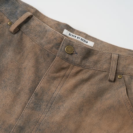 SEVEN BY SEVEN（セブンバイセブン）/ Leather Double Knee Short Pants