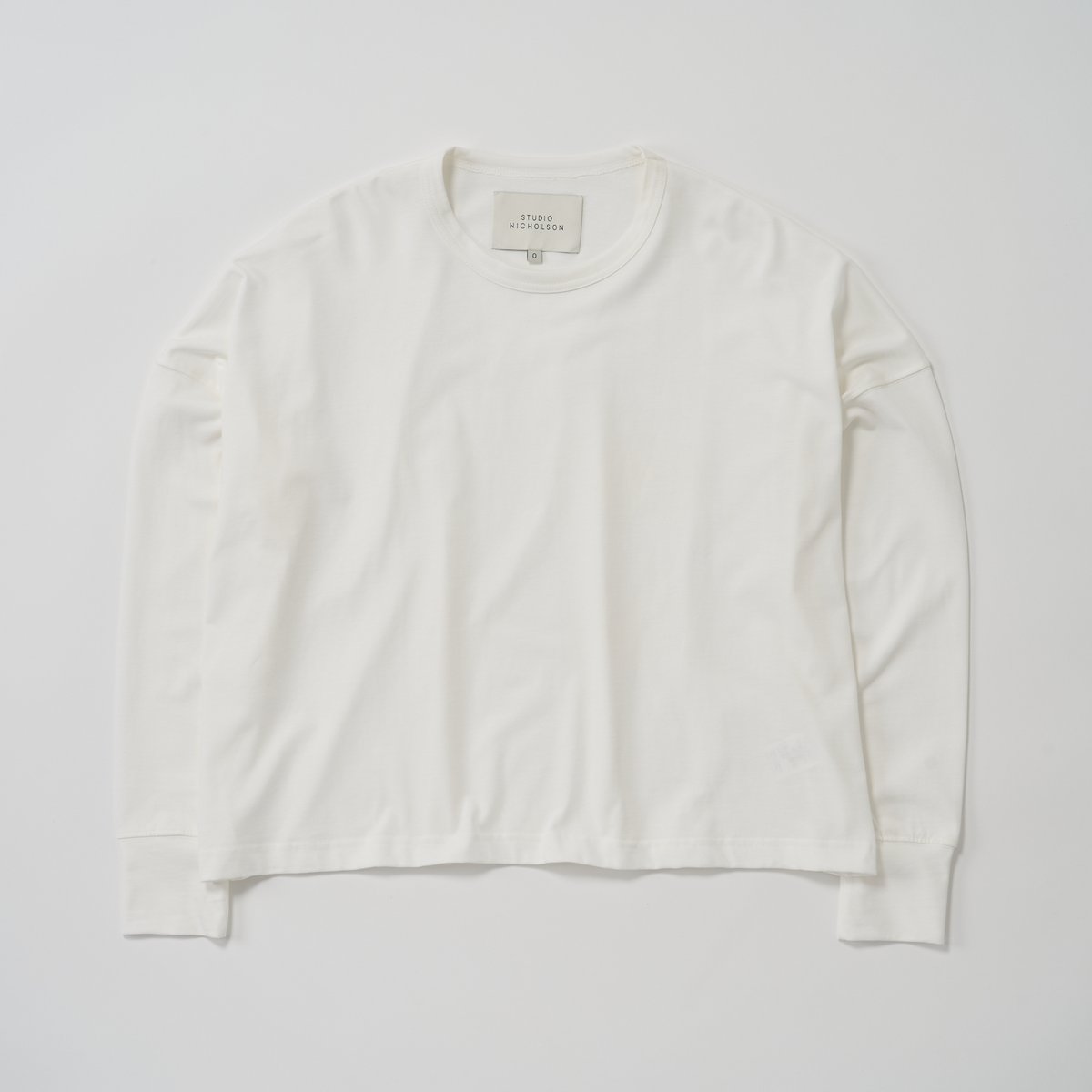新品 スタジオ ニコルソン LONG SLEEVE Tシャツ WHITE XL Studio Nicholson Javelin Long Sleeve T-shirt Optic White