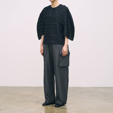 Christian Wijnants (クリスチャン・ワイナンツ) / Architectural Silk Top With Handmade Cut Technique