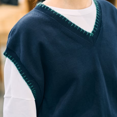 BATONER  (バトナー）/ Seaisland Cotton Blanketstitch Vest for COC