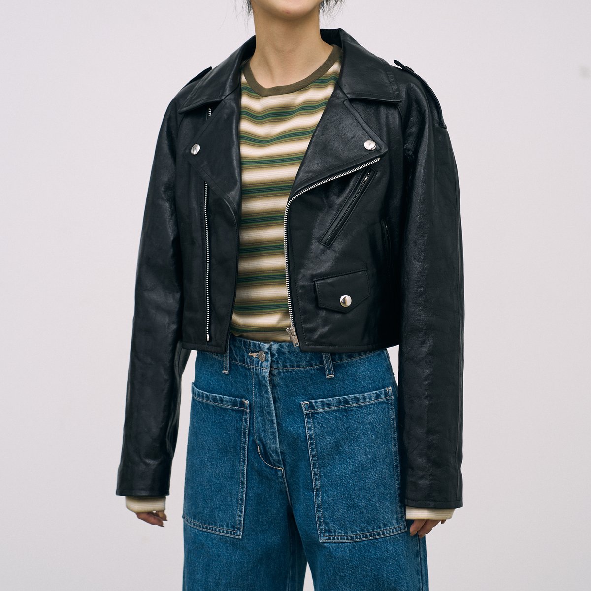 AURALEE (オーラリー) / Lamb Leather Cropped Riders