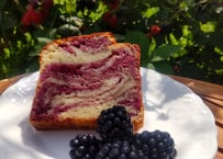 ブラックベリーのマーブルケーキ