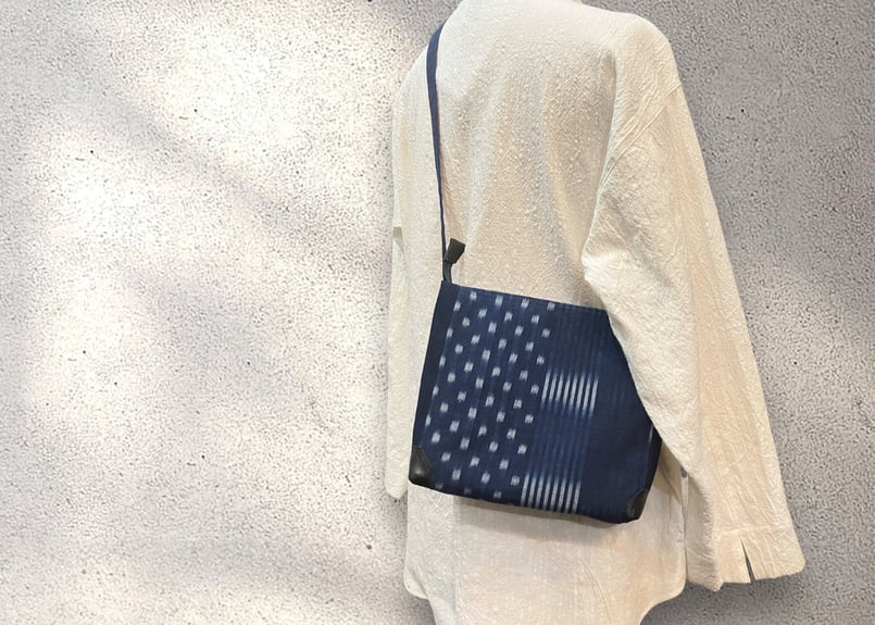 藍染備後かすりショルダーバッグ | towaju