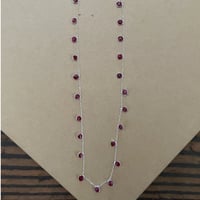 リアルストーンとリアルシルバーのネックレス 5 ルビー