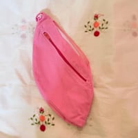 天然染めインドカディナチュラルコットンのマーラーバッグピンク