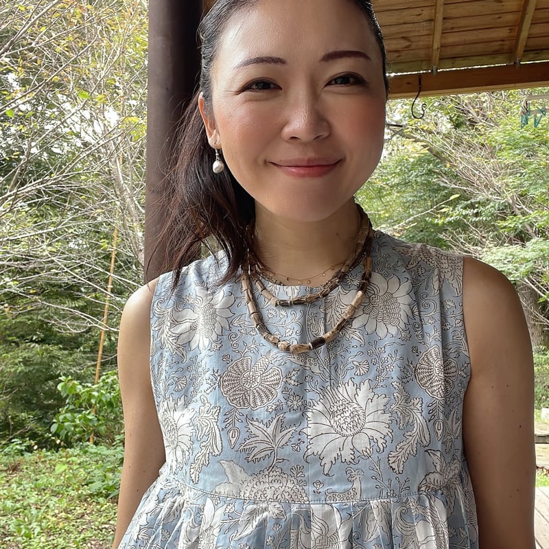 天然染めインドカディコットン/ブロックプリント ロングワンピース