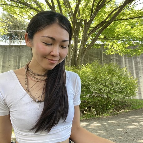 藍染インディゴのブロックプリントスカート