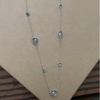 リアルストーンとリアルシルバーのネックレス 3 ブルートパーズ