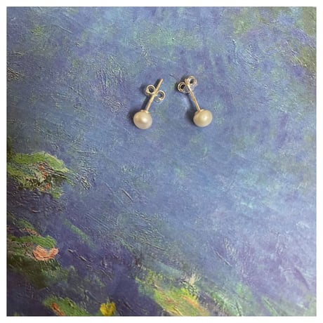 シルバーパールピアス