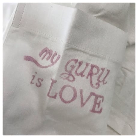 木版スタンプコットンブラウスmy guru is LOVE