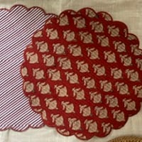 ブロックプリントのプレイスマット 4